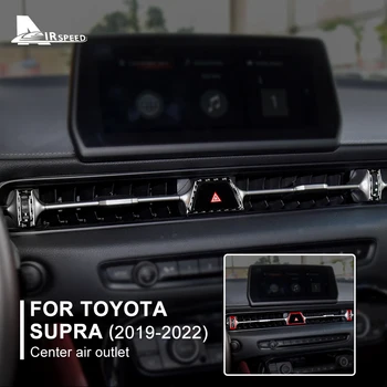 Наклейка AIRSPEED Для Toyota Supra GR A90 A91 MK5 2019-2022 Центральное Вентиляционное Отверстие Автомобиля Из Настоящего Углеродного Волокна, Аксессуары Для Крышки