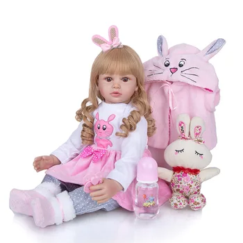 Лимитированная 24-Дюймовая Кукла Reborn Baby Doll 60 см Силиконовая Мягкая Реалистичная Новорожденная Кроличья Принцесса Куклы Для Ребенка Menina Brinquedos