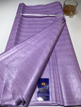 Фиолетовые Ткани Bazin Riche 2023 Высококачественная Африканская Швейцарская Вуалевая Кружевная Ткань С Духами Bazin Brode Ткань Для Женского Платья 5Y