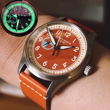 Мужские часы MYSTERYCODE Titanium Solid 40 мм с автоматическим механическим сапфировым стеклом Business C3 Luminous Pilot Homage Watches