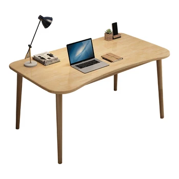 Простой современный экономичный компьютерный стол, мебель из массива дерева, компьютерный стол