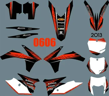 Наборы стикеров с изображением мотоциклетной команды 3M 0606 и фонами для KTM EXC 2012 2013 и XC 2011